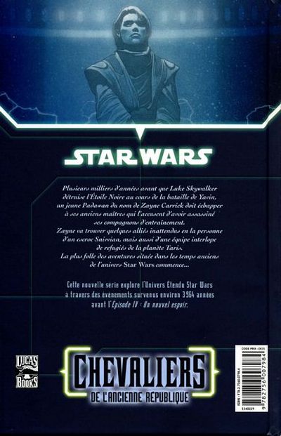 Verso de l'album Star Wars - Chevaliers de l'Ancienne République Tome 1 Il y a bien longtemps...