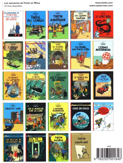 Verso de l'album Tintin Tome 8 Le sceptre d'Ottokar
