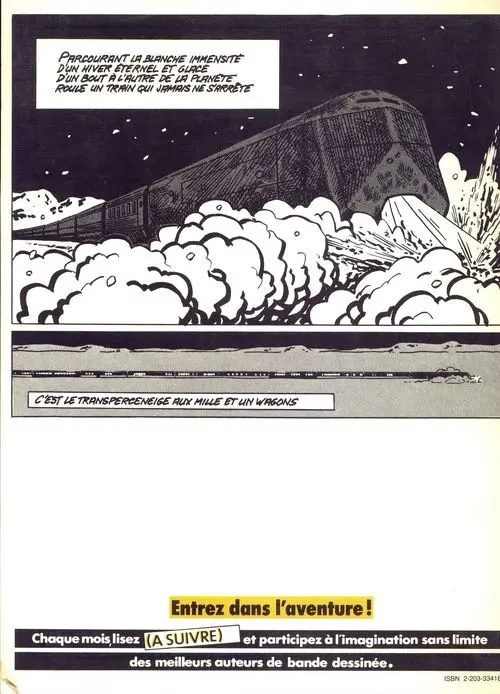 Verso de l'album Le Transperceneige Tome 1