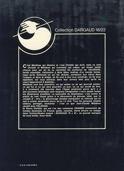 Verso de l'album Valérian Tome 5 Bienvenue sur Alflolol