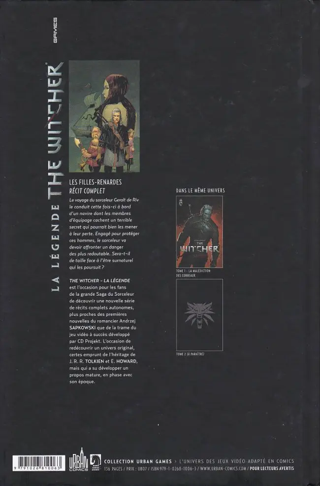 Verso de l'album The Witcher : La légende 1 Les Filles-Renardes