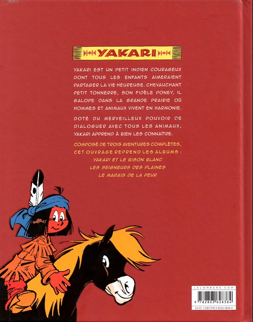 Verso de l'album Yakari et ses amis animaux Tome 4 L'ami des bisons