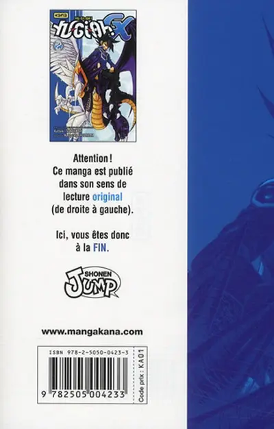 Verso de l'album Yu-Gi-Oh ! GX 2