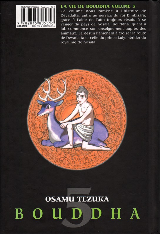 Verso de l'album Bouddha - La Vie de Bouddha Tome 5 Le parc des gazelles