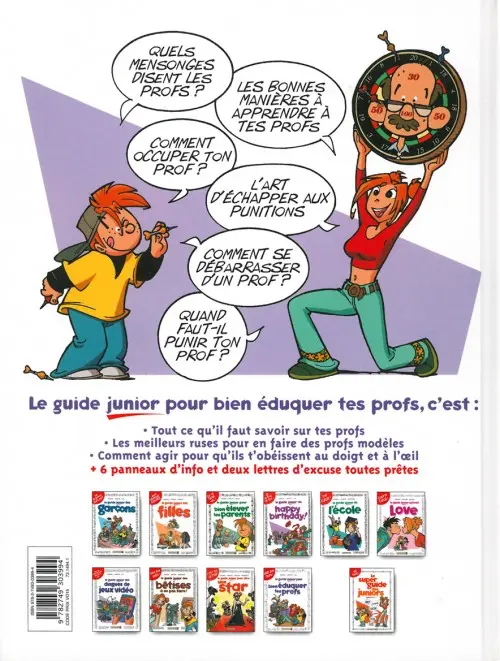 Verso de l'album Les guides junior Tome 10 Le guide junior pour bien éduquer tes profs