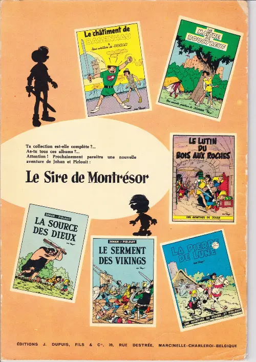 Verso de l'album Johan et Pirlouit Tome 7 La flèche noire