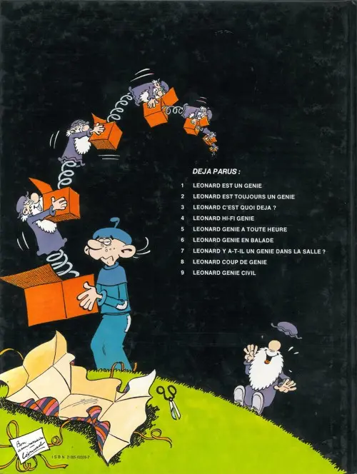 Verso de l'album Léonard Tome 7 Y a-t-il un génie dans la salle ?