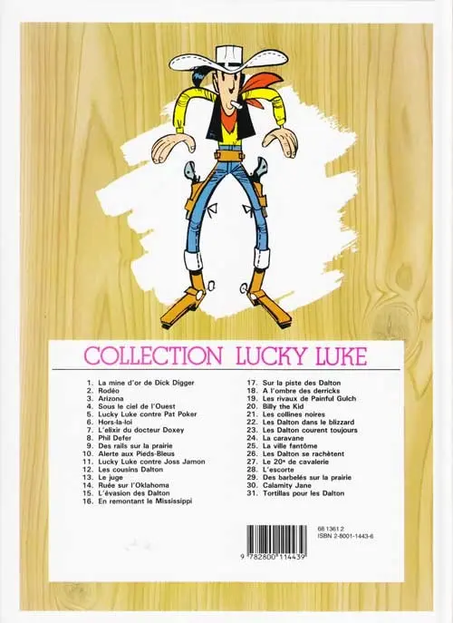 Verso de l'album Lucky Luke Tome 3 Arizona