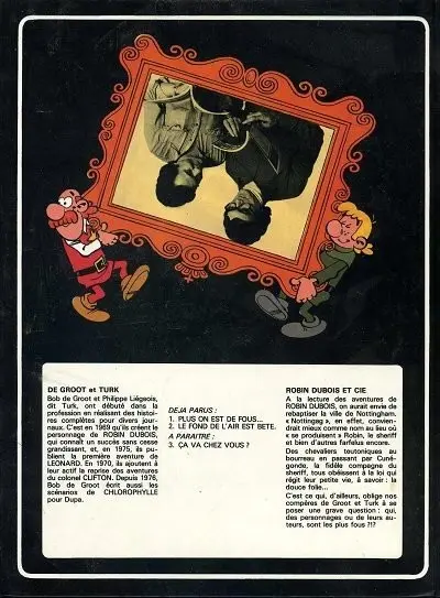 Verso de l'album Robin Dubois Tome 1 Plus on est de fous...
