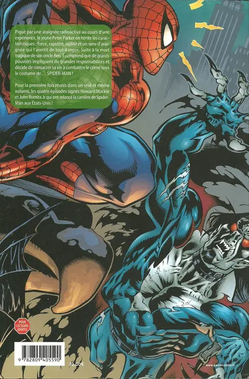 Verso de l'album Spider-Man Tome 1 L'étreinte du vampire