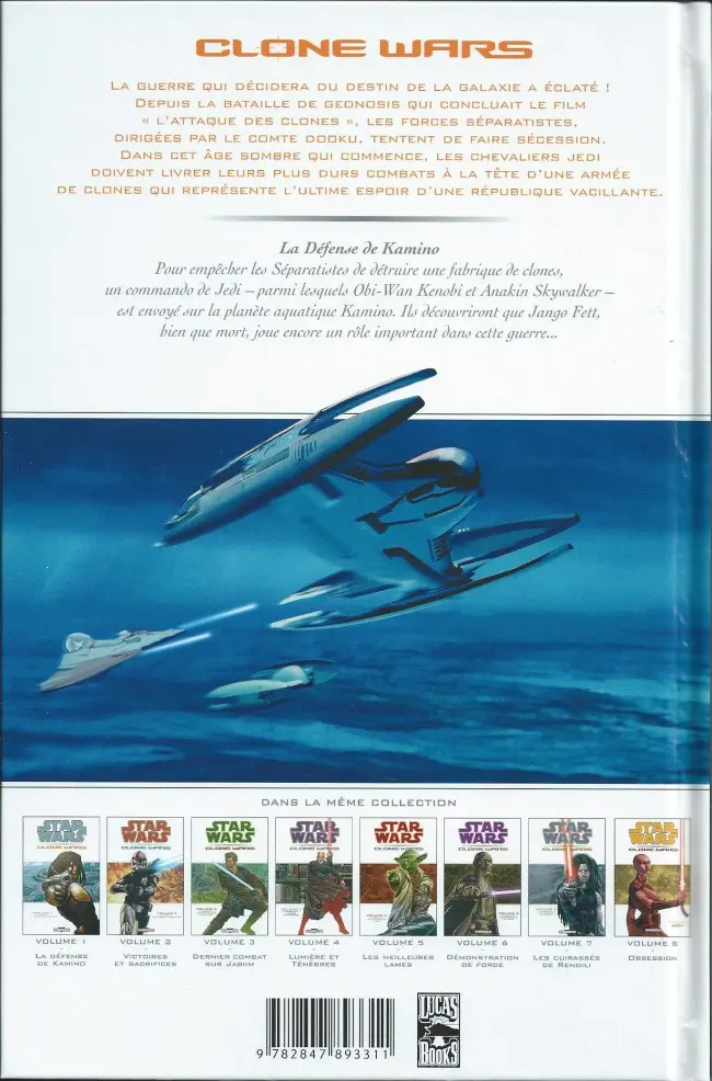 Verso de l'album Star Wars - Clone Wars Tome 1 La défense de Kamino