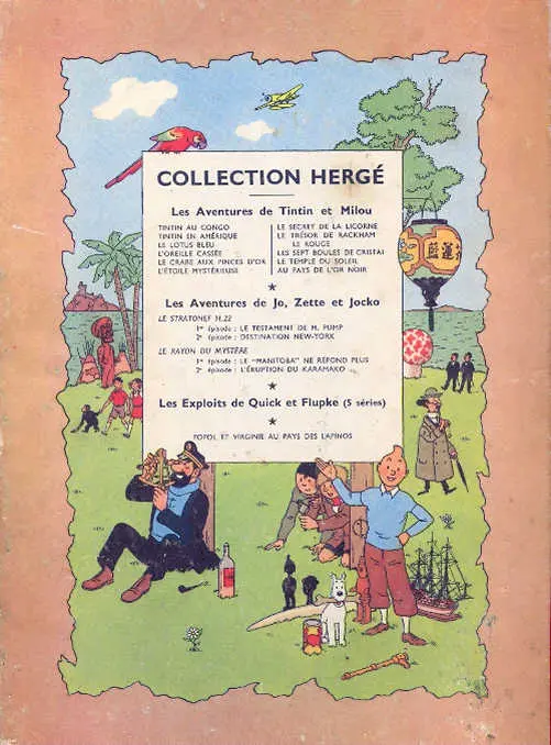 Verso de l'album Tintin Tome 8 Le sceptre d'Ottokar