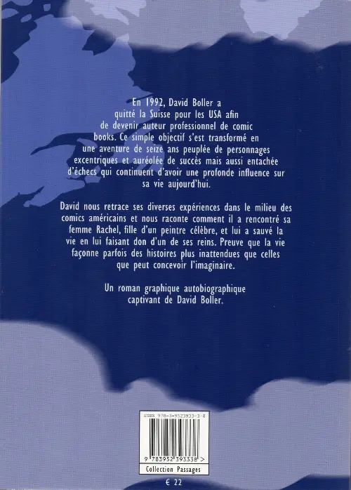 Verso de l'album Un ciel infini Tribulations d'un Suisse à New York