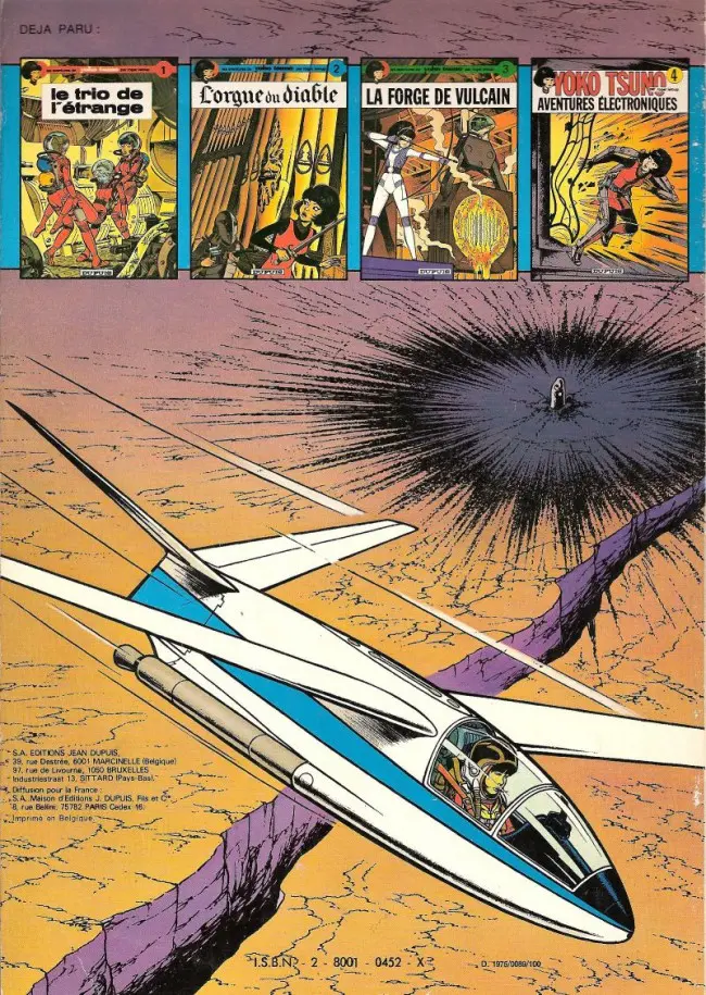 Verso de l'album Yoko Tsuno Tome 5 Message pour l'éternité