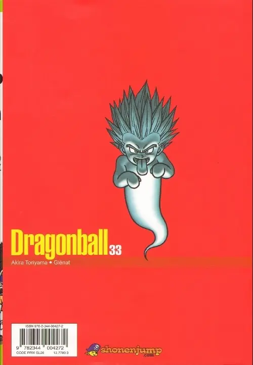 Verso de l'album Dragon Ball Perfect Edition 33