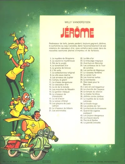 Verso de l'album Jérôme Tome 46 Le phare de Dragonera