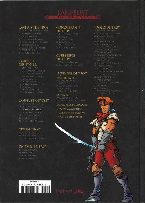 Verso de l'album Lanfeust et les mondes de Troy Tome 19 Lanfeust Odyssey - Le banni d'Eckmül