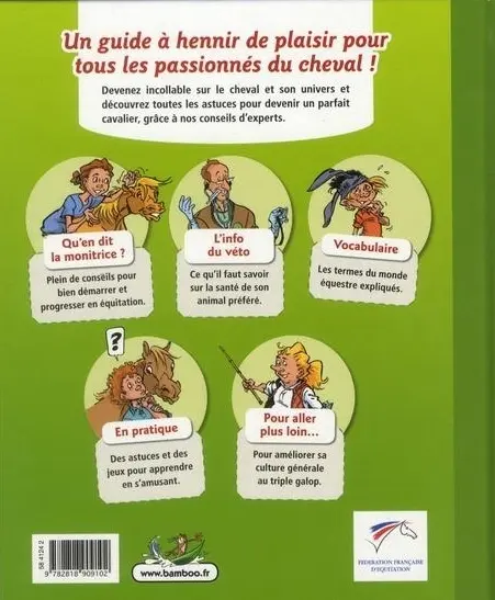 Verso de l'album Triple galop Le guide pour mieux connaître le cheval
