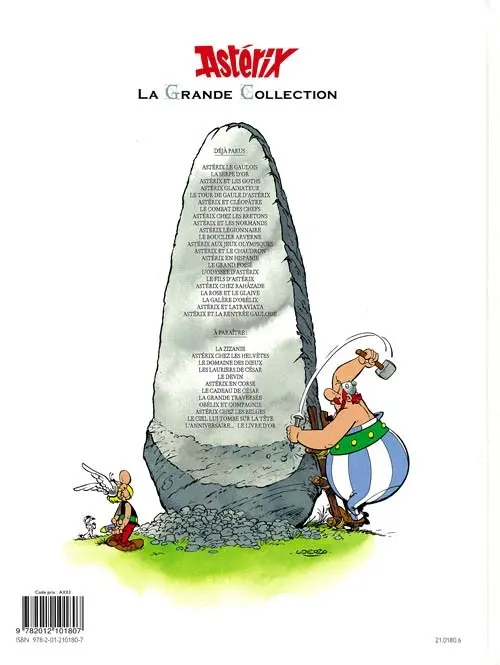 Verso de l'album Astérix La Grande Collection Tome 13 Astérix et le chaudron