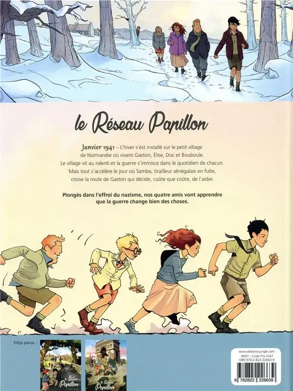 Verso de l'album Le Réseau Papillon Tome 3 Rester libre