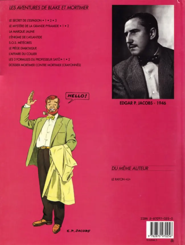 Verso de l'album Blake et Mortimer Tome 10 L'affaire du collier