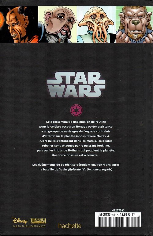 Verso de l'album Star Wars - Légendes - La Collection Tome 63 X-Wing Rogue Squadron - VII. Requiem pour un pilote