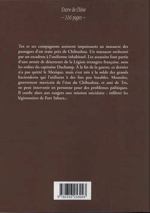 Verso de l'album Tex (Maxi) Tome 11 Fort Sahara