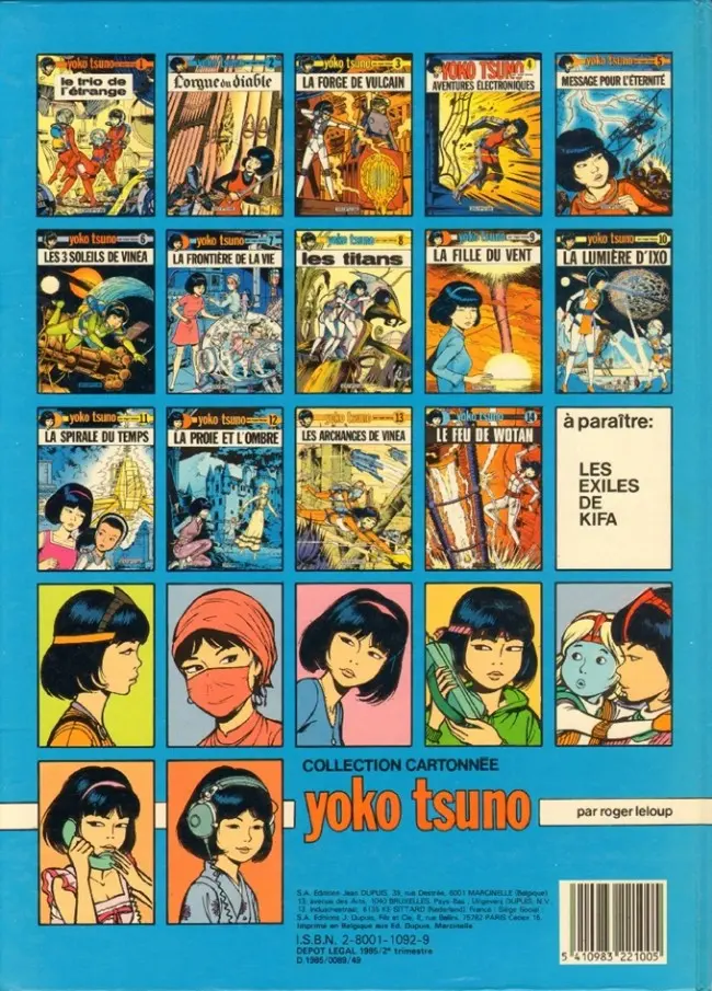 Verso de l'album Yoko Tsuno Tome 15 Le canon de Kra