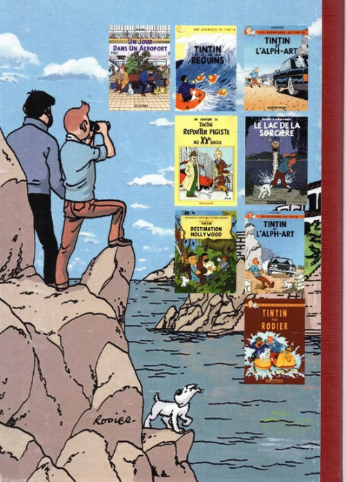 Verso de l'album Tintin Tintin à Québec