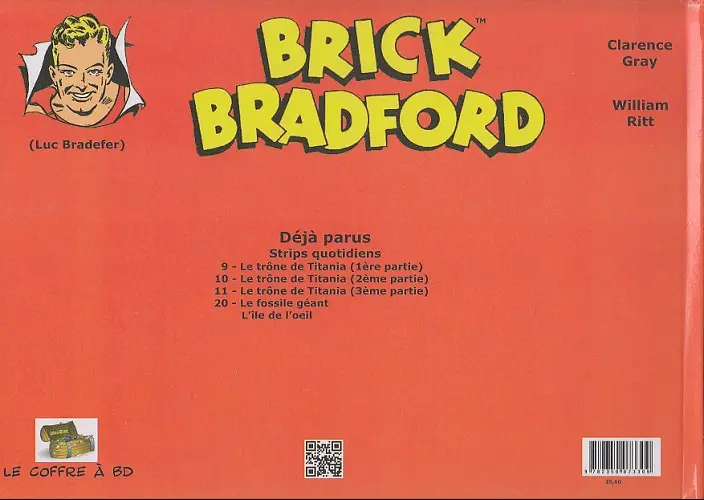 Verso de l'album Brick Bradford Strips quotidiens Tome 11 Le trône de Titania (3ème partie)