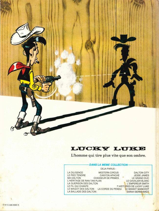 Verso de l'album Lucky Luke Tome 32 La diligence