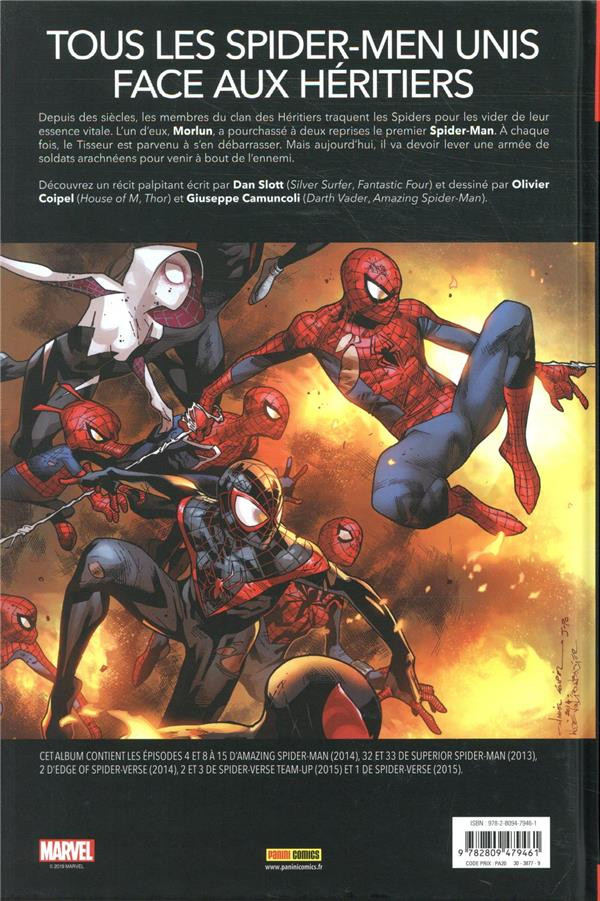 Verso de l'album Spider-Man : Spider-Verse