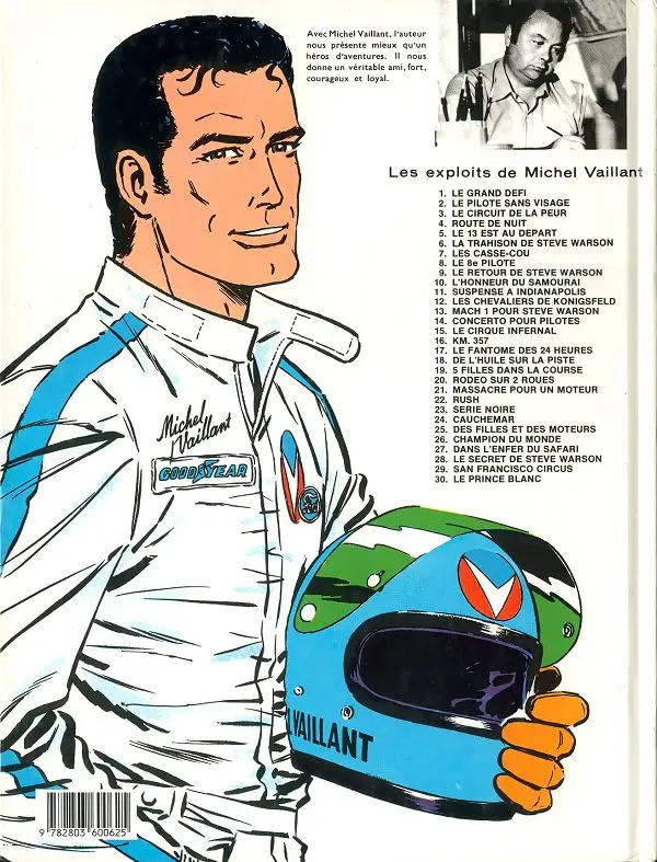 Verso de l'album Michel Vaillant Tome 19 5 filles dans la course !