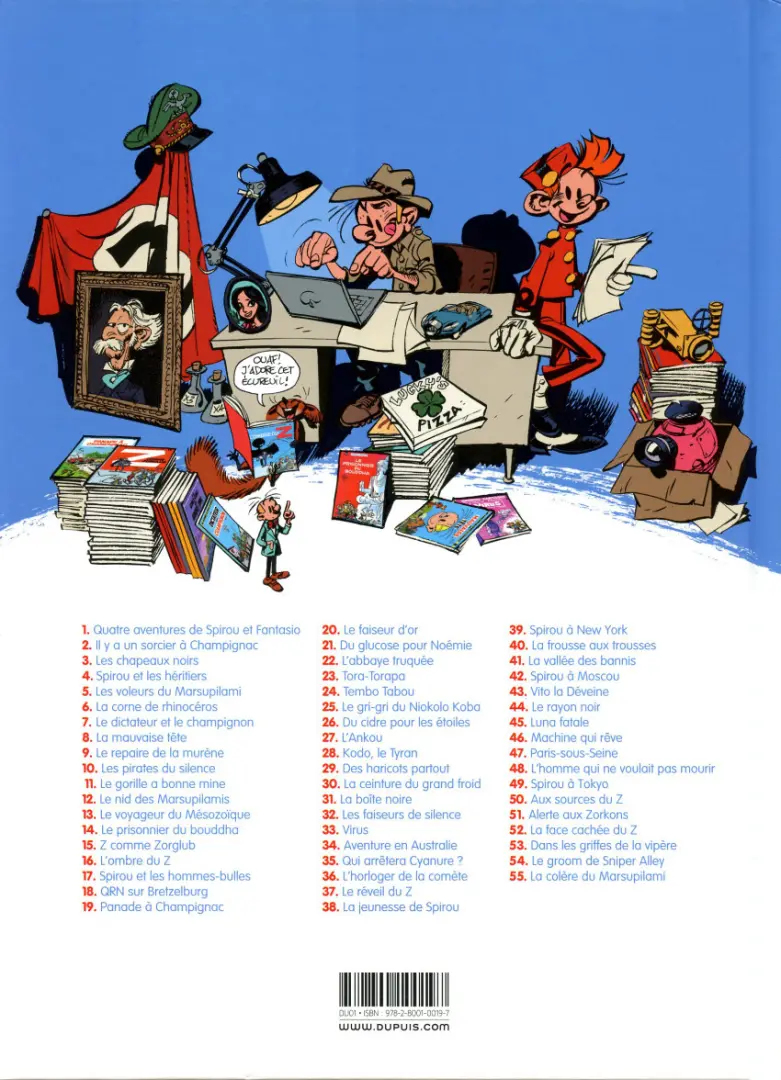 Verso de l'album Spirou et Fantasio Tome 17 Spirou et les hommes-bulles