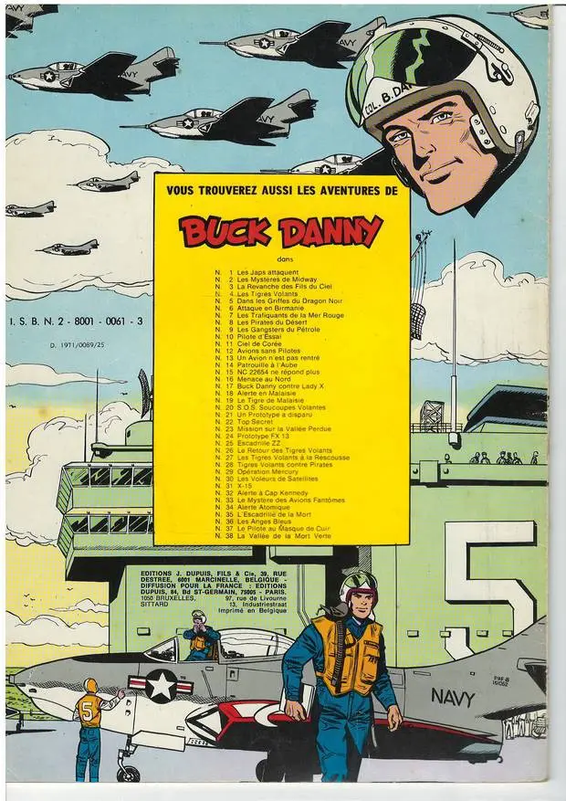 Verso de l'album Buck Danny Tome 24 Prototype FX-13