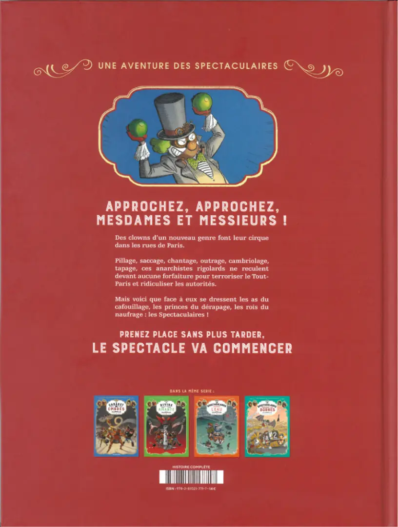 Verso de l'album Une aventure des Spectaculaires Tome 5 Les Spectaculaires contre les Brigades du Pitre