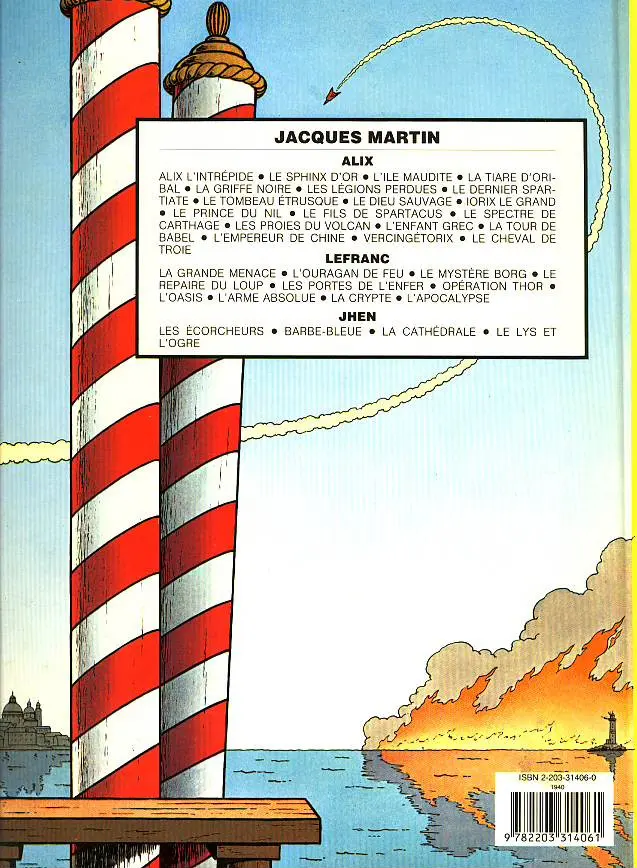 Verso de l'album Lefranc Tome 6 Opération Thor