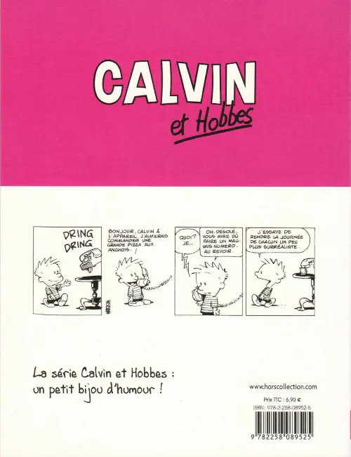Verso de l'album Calvin et Hobbes Tome 12 Quelque chose bave sous le lit !