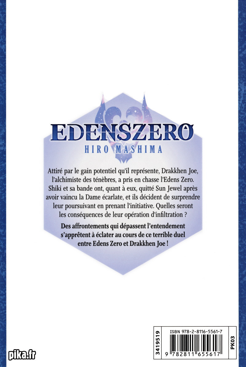Verso de l'album Edens zero 9 Ne pleure pas