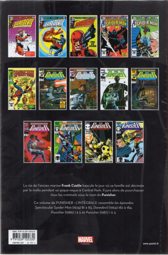 Verso de l'album The Punisher - L'intégrale Tome 2 1982-1987