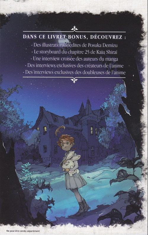 Verso de l'album The Promised Neverland Escape - Arc évasion