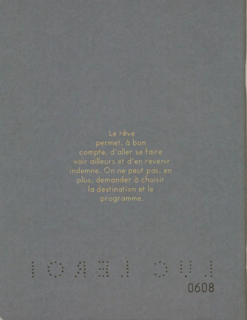Verso de l'album Reliefs de l'Ancien Monde Passeport pour ailleurs