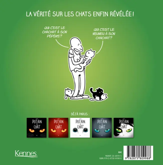 Verso de l'album Putain de chat 5
