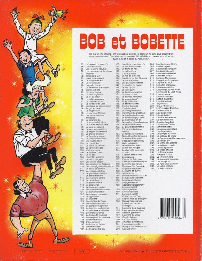 Verso de l'album Bob et Bobette Tome 142 L'attrape-mites