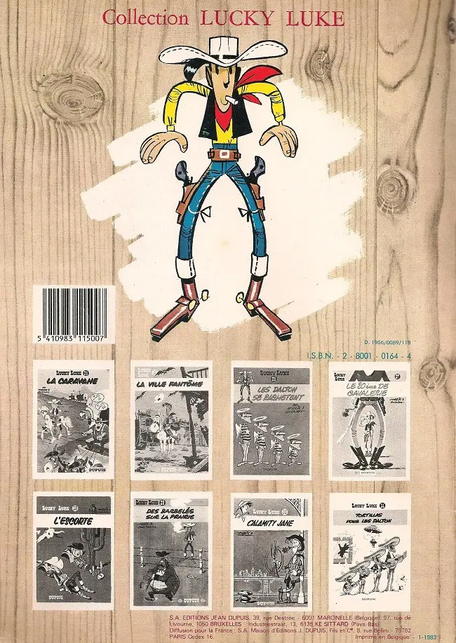 Verso de l'album Lucky Luke Tome 25 La ville fantôme