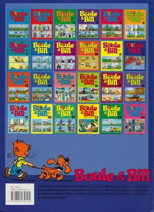 Verso de l'album Boule & Bill Tome 12