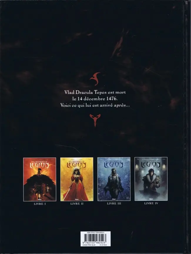 Verso de l'album Les Chroniques de Légion Tome 4 Livre IV