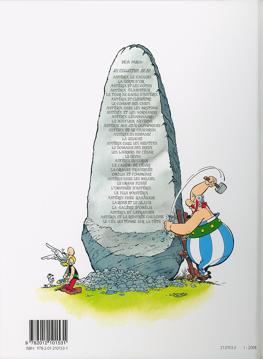 Verso de l'album Astérix Tome 21 Le cadeau de César