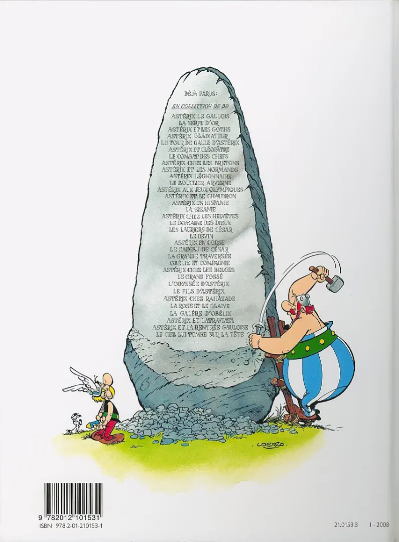 Verso de l'album Astérix Tome 21 Le cadeau de César