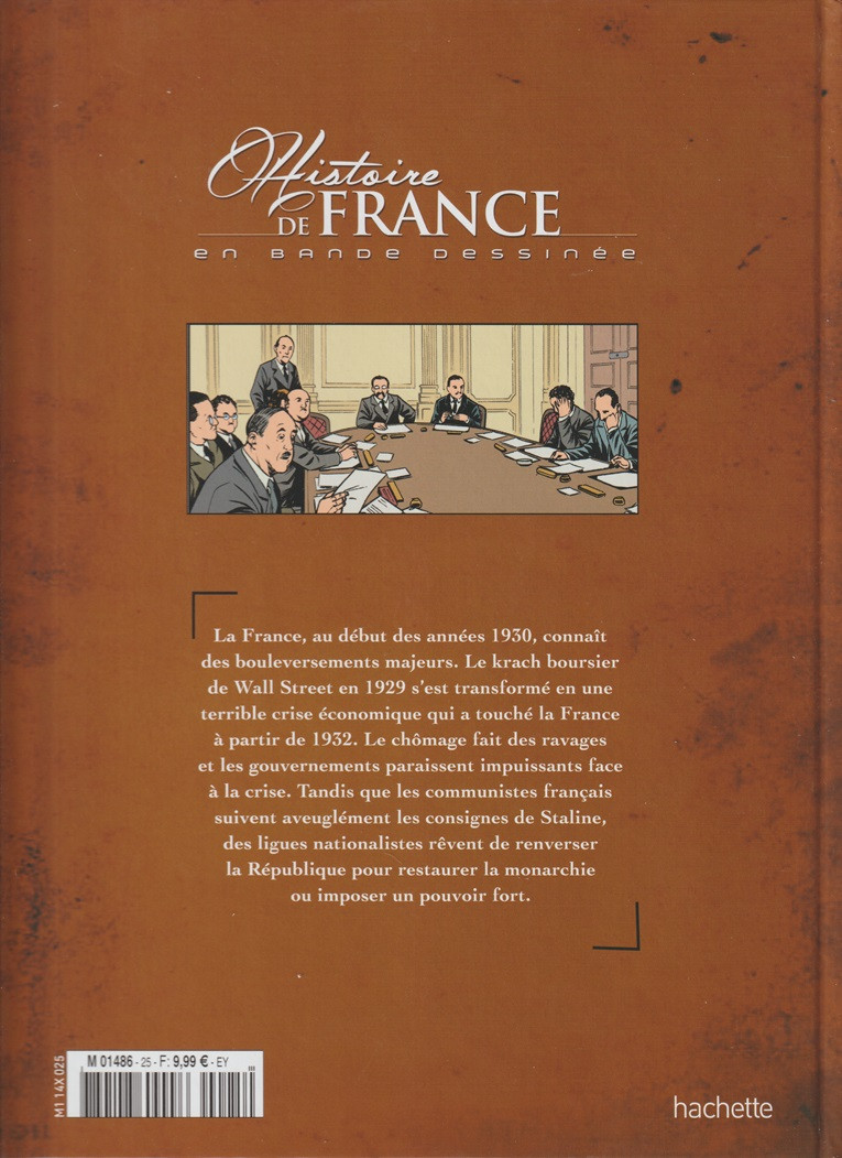 Verso de l'album Histoire de France en bande dessinée Tome 51 L'entre-deux guerres - Le Front populaire et le gouvernement Blum - 1934/1938